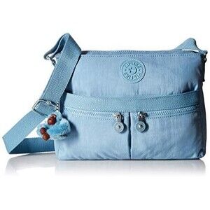 Kipling Women's Angie Nylon Crossbody Bag Signature Iconic Monkey Keychain Charm